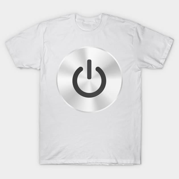 Power Button T-Shirt by Bethany-Bailey